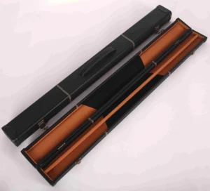 Carry two Persian neys together in a refined hard case with a black leather exterior, lined interior and separate instrument compartments. Finished with a carry handle and metal clasp closures for convenient transport to lessons, rehearsals and performances